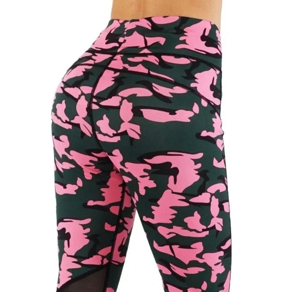 Yoga Pants Workout Leggings with Mesh Cutout, [Small/Medium] - Picture 3 of 6